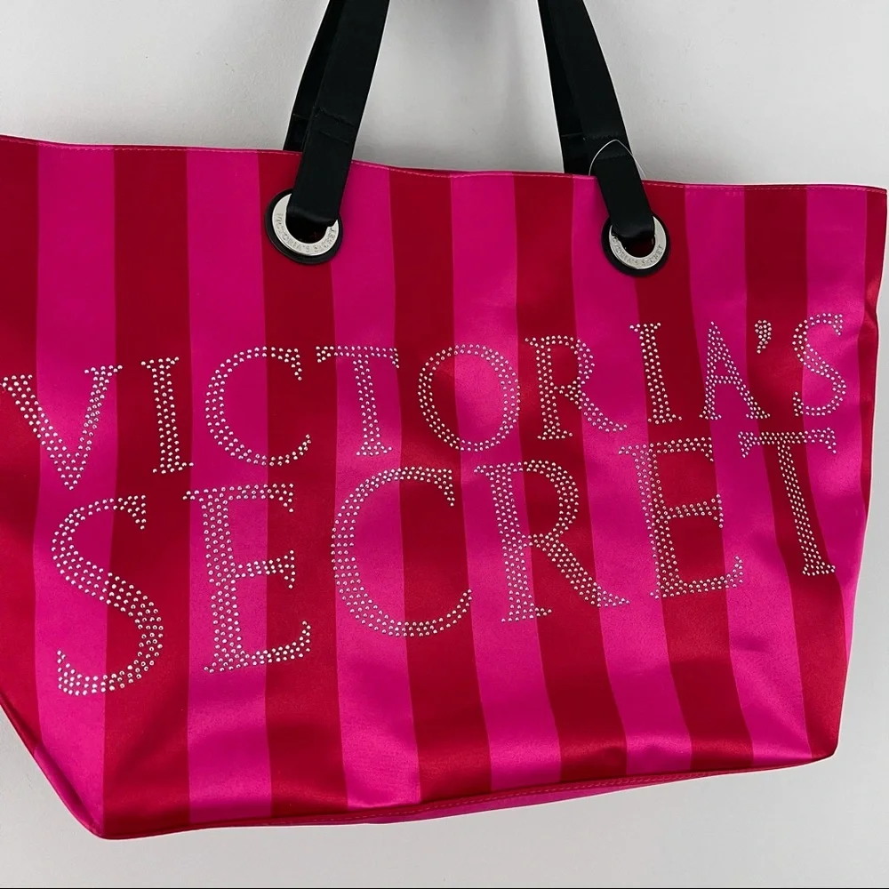 Victoria's Secret Large Stripped Studded Tote Bag